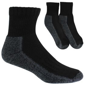 Socks Men's Wolverine Steel-Toe Work Quarter 2-Pair Pack Side View With Package