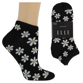 Socks Women's Elle Daisy No-Show 10 For $10 Side View With Package