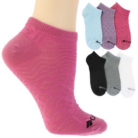  Women's Columbia Mesh Design No-Show 6-Pair Pack Front Image With Pack View