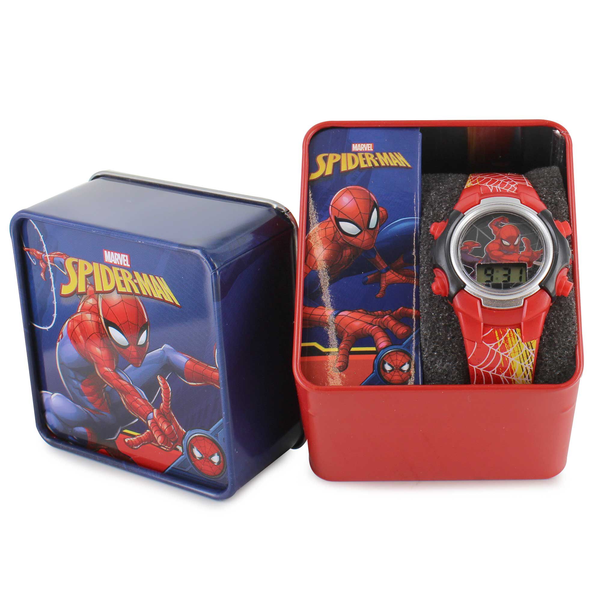 Spider-Man Digital Watch Front Tin View