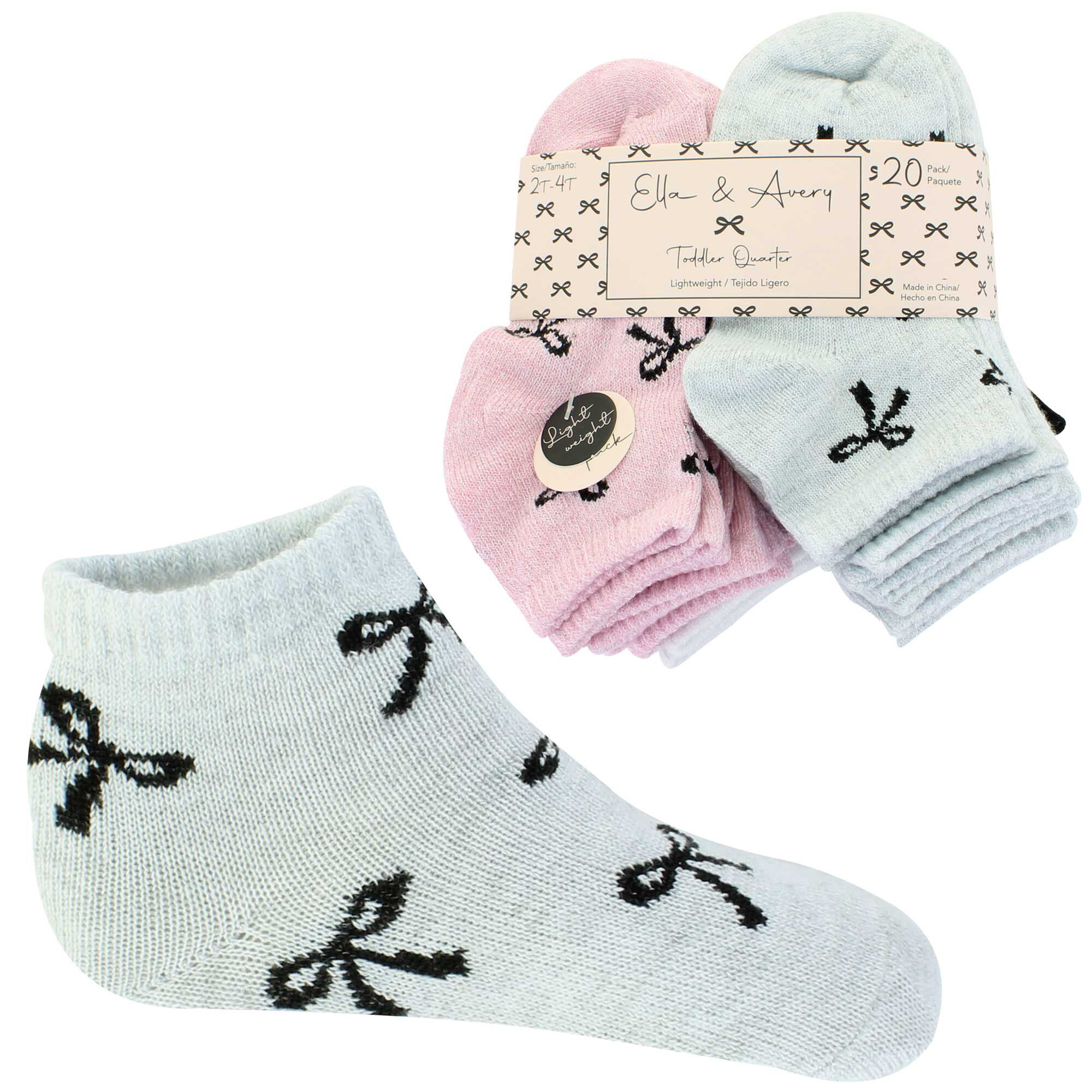 Infants' Ella & Avery Toddler Quarter 20 For $10 Side View With Package