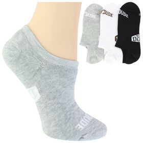  Women's HEYDUDE Solid Flip Liner 3-Pair Pack Side View With Package