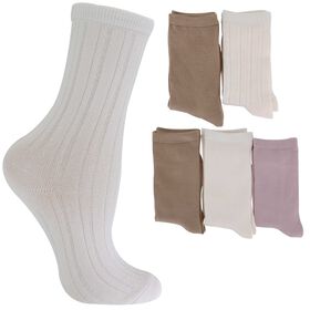 Socks Women's Sofft Super Soft Crew Socks 5-Pair Pack Side View With Package