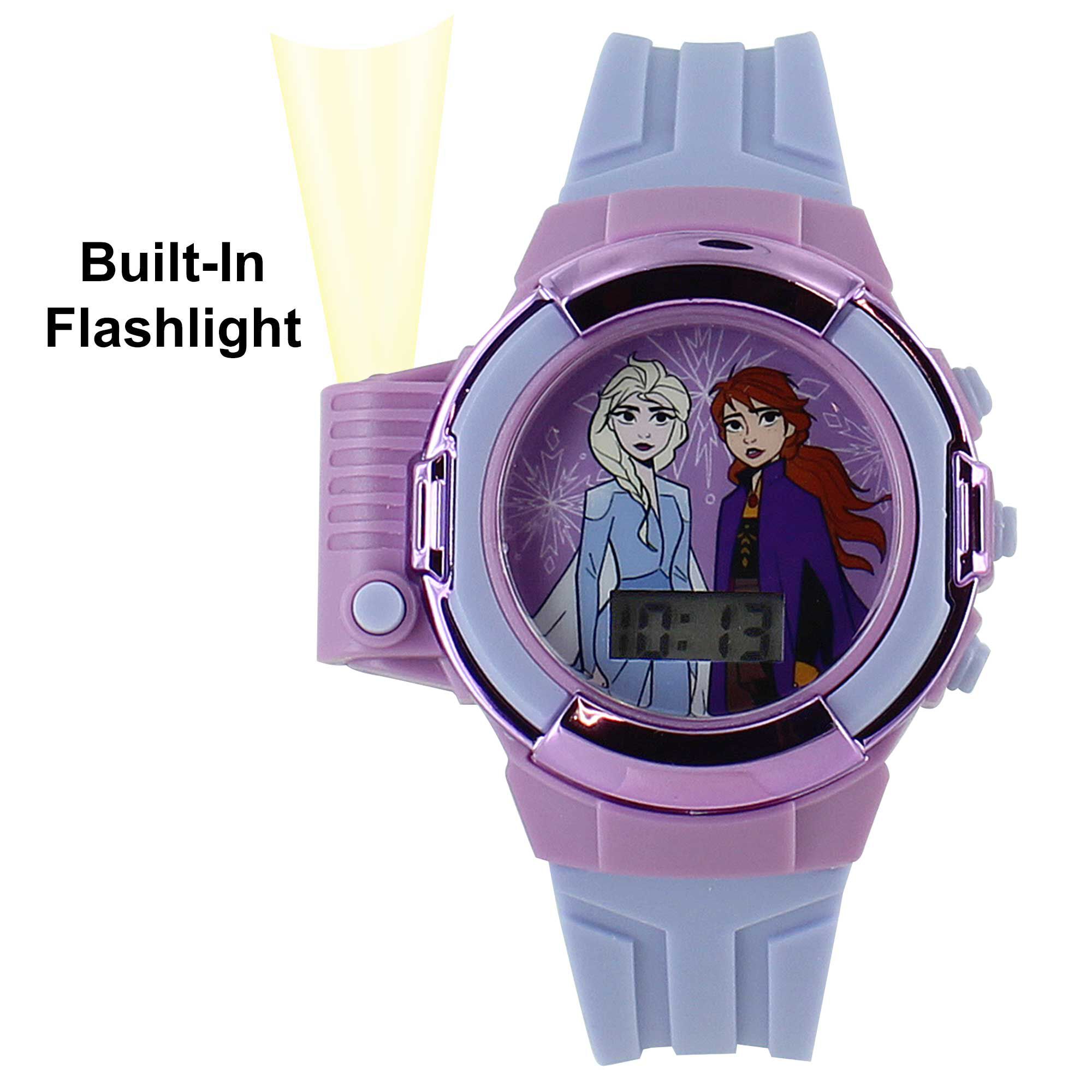 Disney Frozen Flashlight LCD Watch Front View