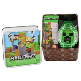 Characters & Collaborations: Shoes & Accessories MINECRAFT Digital Watch With Flashing Lights Front Product View