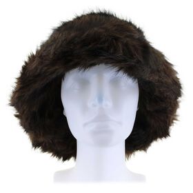  Women's Couture Gems Faux-Fur Bucket Hat Front View