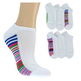  Women's Converse Stripe No-Show 6-Pair Pack Side View With Package