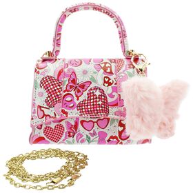  Willow and Ruby Retro Mini Bag with Heart Charm Willow and Ruby Retro Mini Bag with Heart Charm, , hi-res