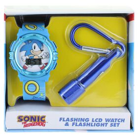  Sonic The HedgehogFlashing LCD Watch & Flashlight Front View