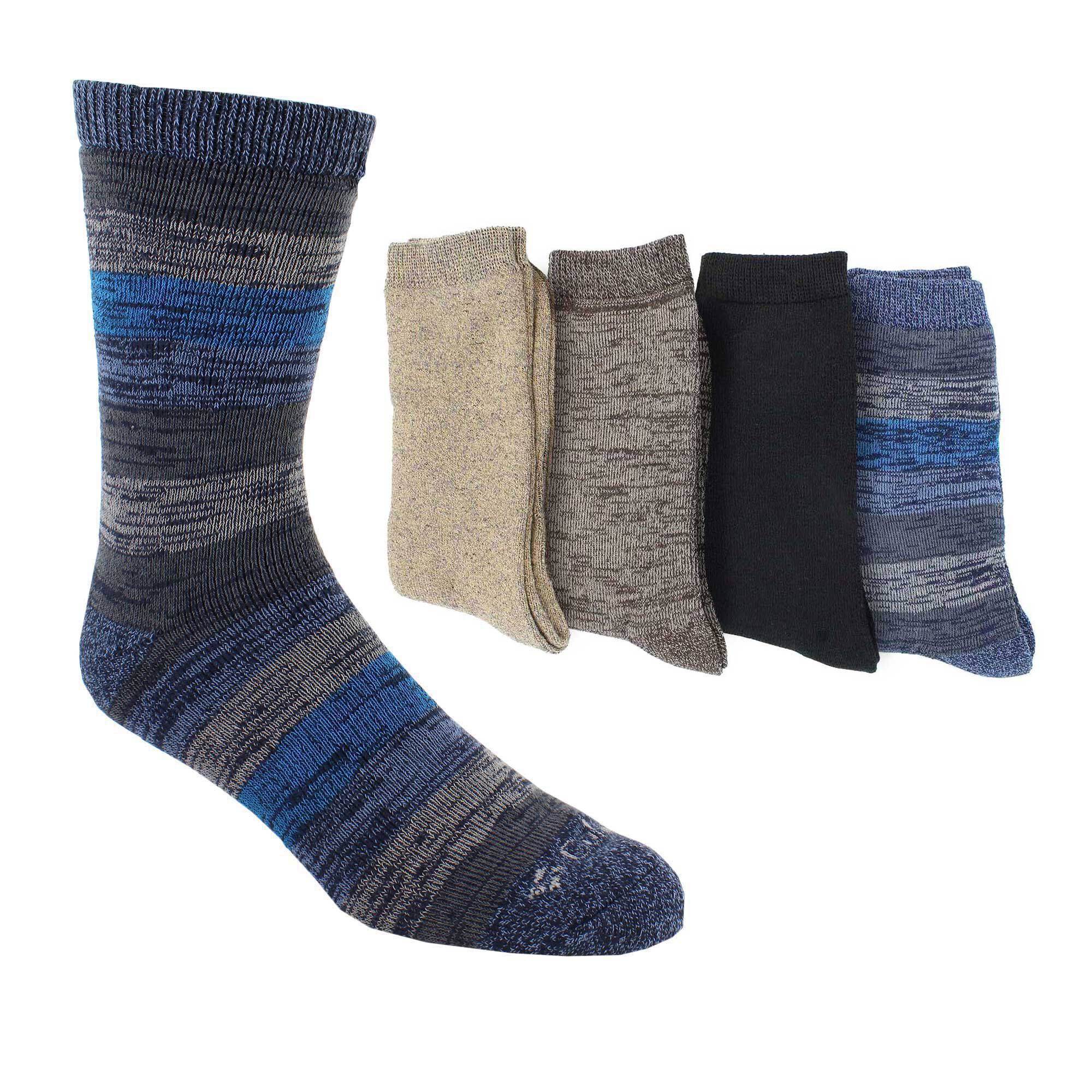 Men's Columbia Space-Dye Crew 4-Pair Pack Side View With Package