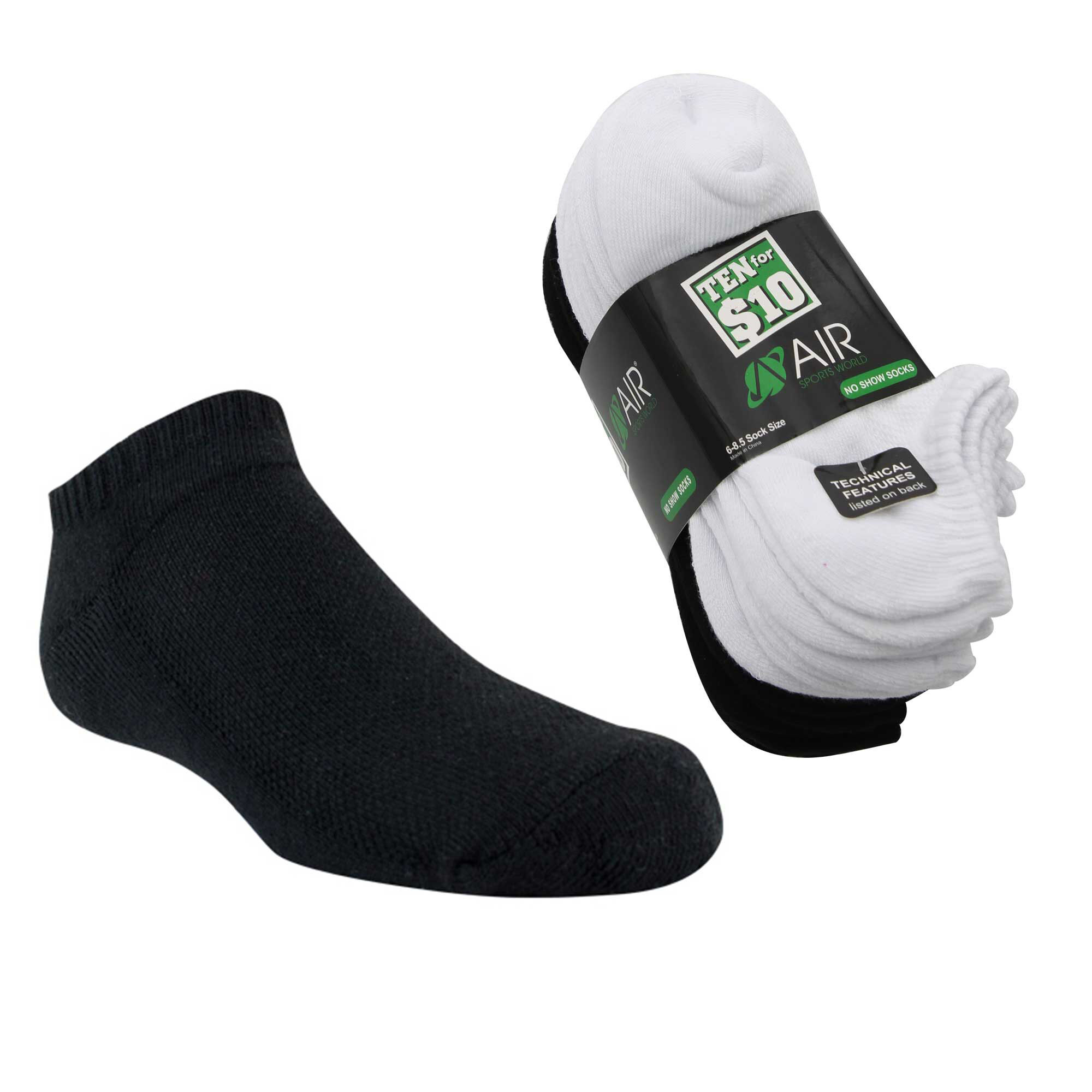 Boys' Air Sports World No-Show 10 For $10 Side View And Pack