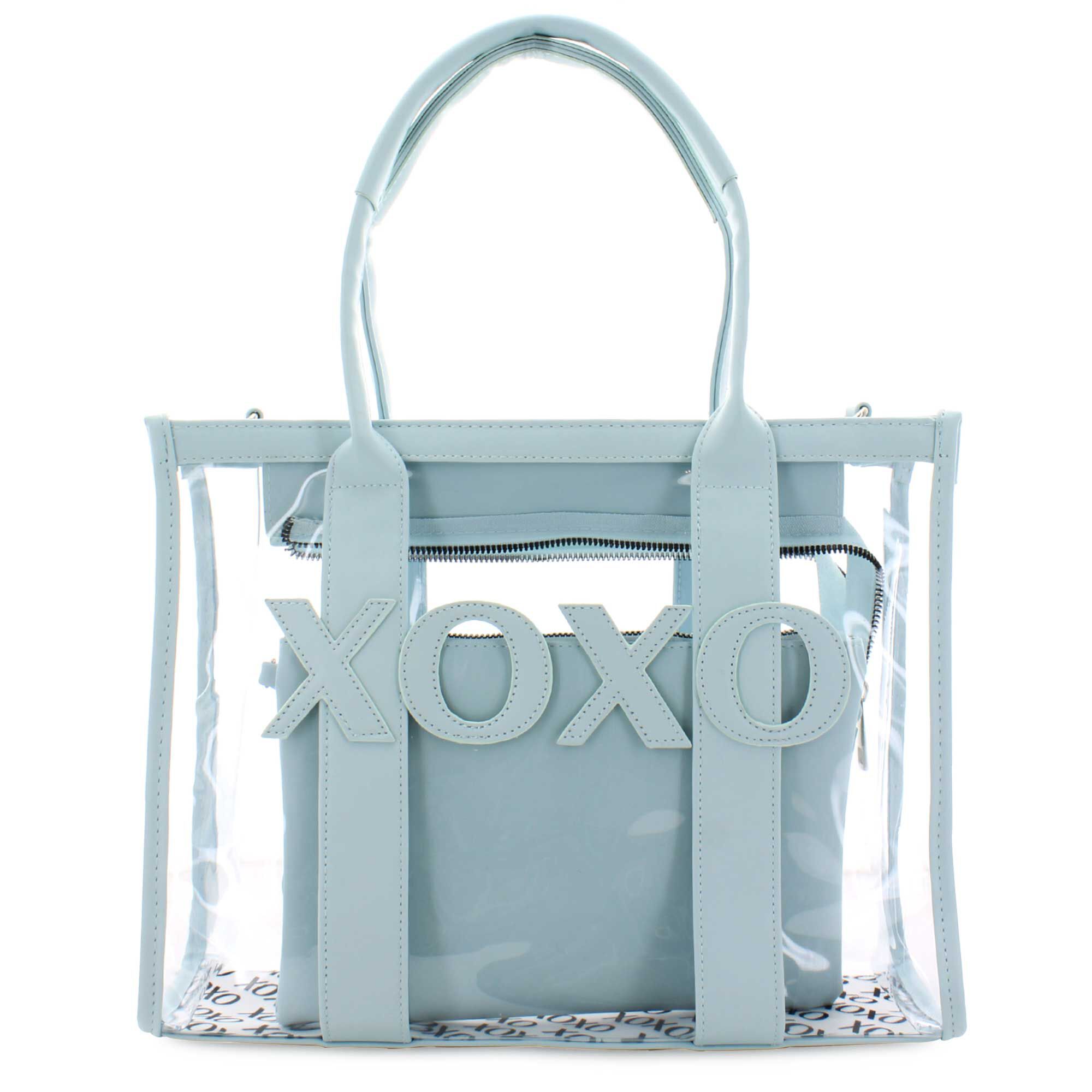 XOXO Paxton Clear Tote With Matching Wristlet Front View
