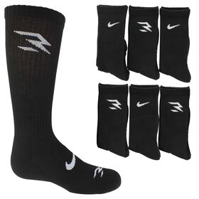 Boys' Socks Kids' Nike 3Brand By Russell Wilson Crew 6 Pairs Side View With Package