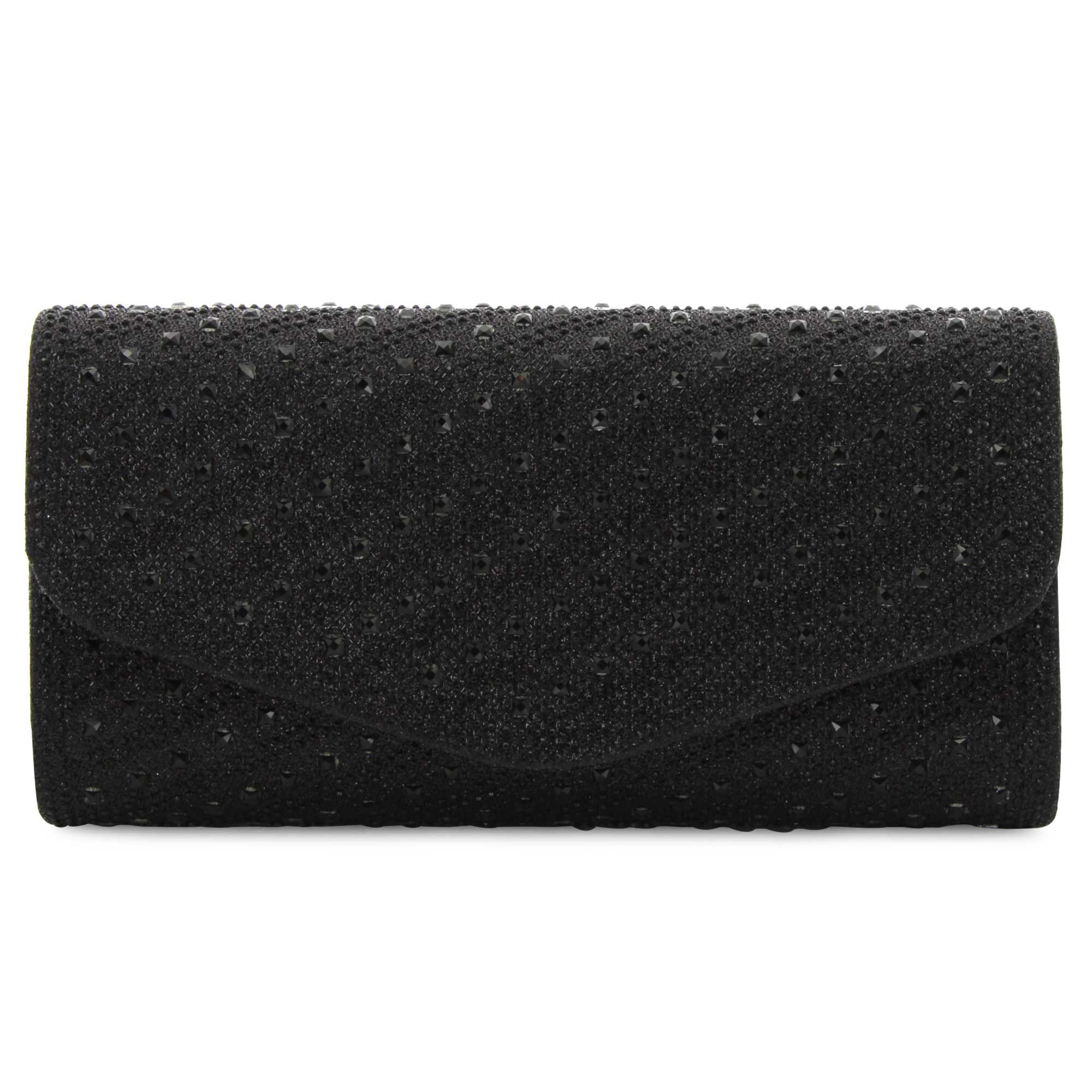 d'margeaux Rhinestone Clutch Front View