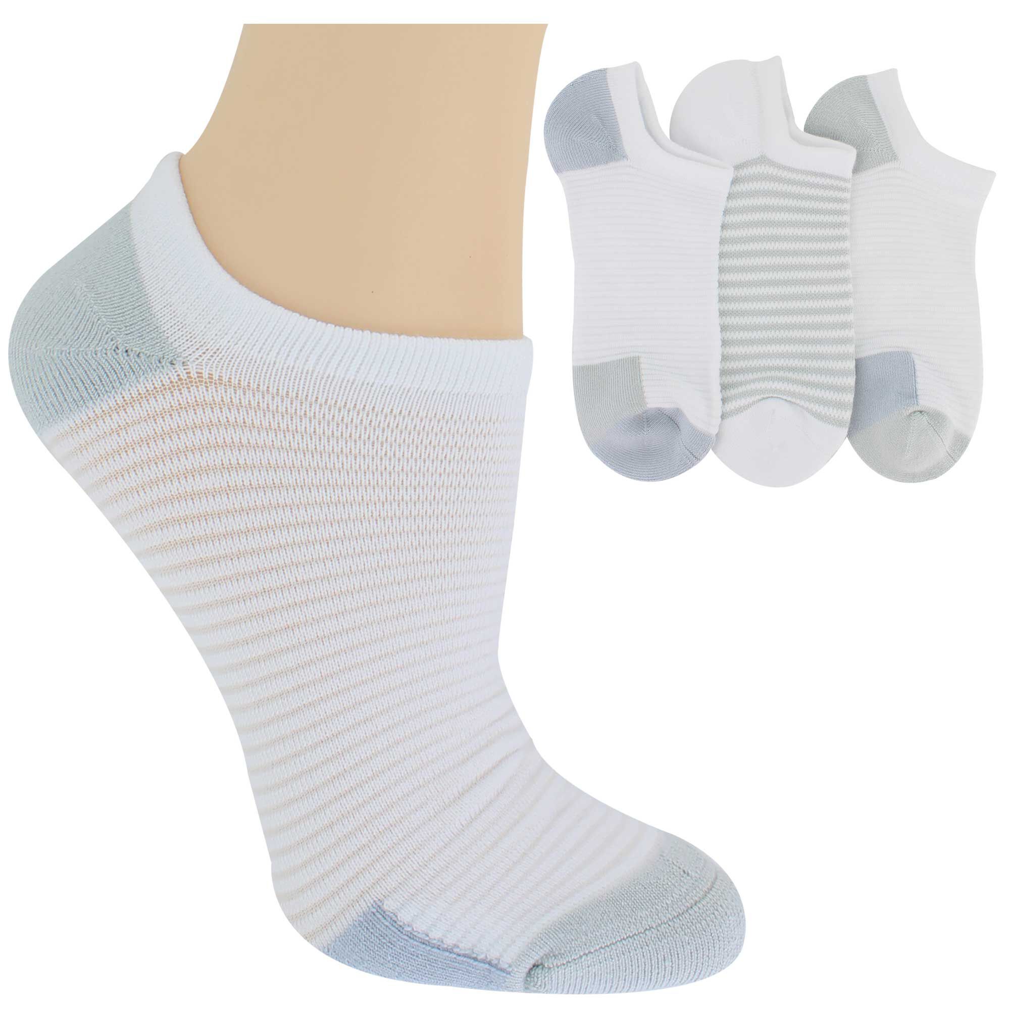 Women's Lemon Powder Soft Low-Cut 3-Pair Pack Side View With Package