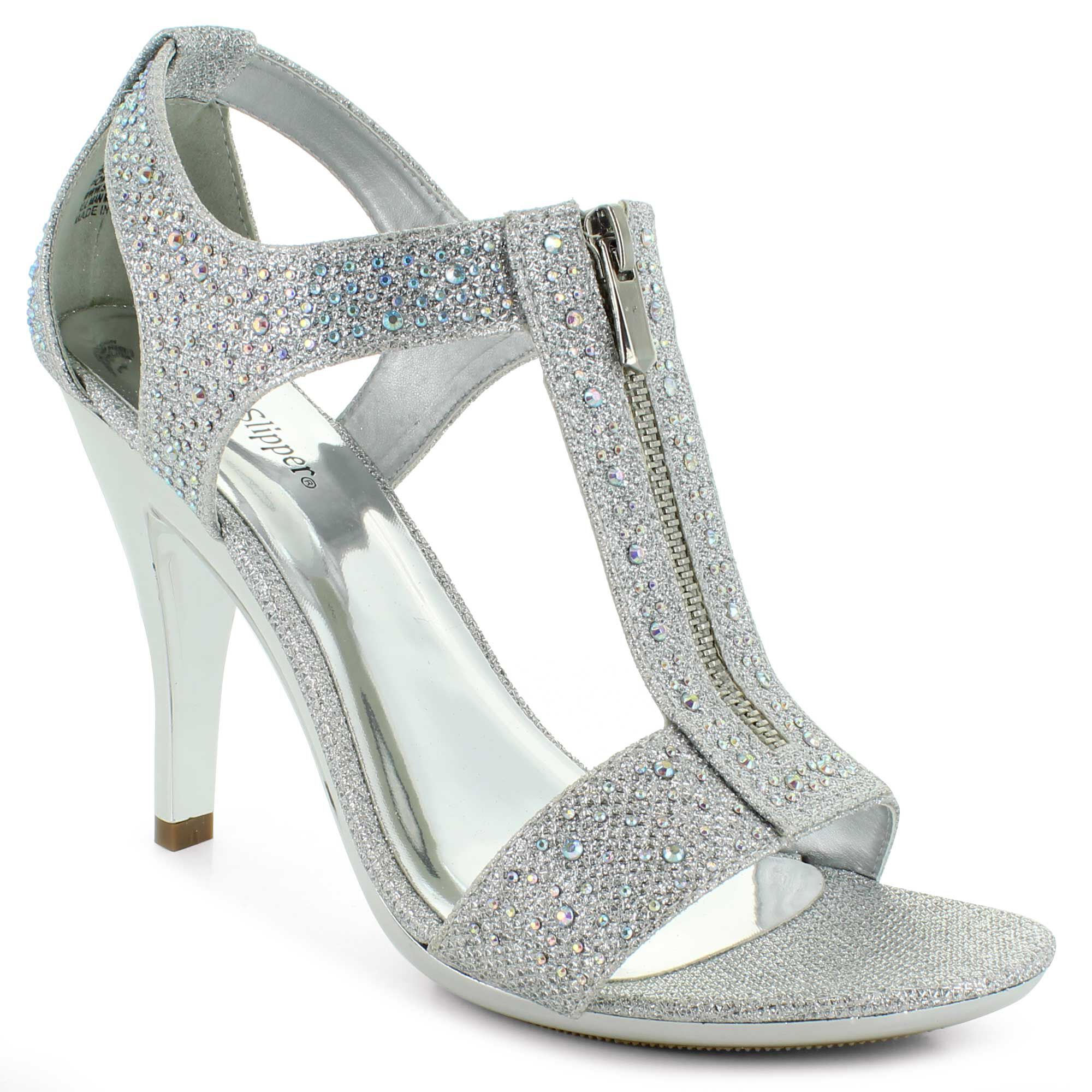 shoe show silver heels