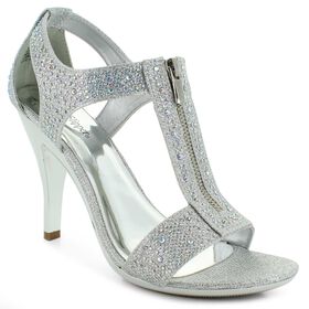 silver slipper high heels