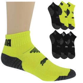Socks Men's PUMA Premium Quarter Crew Sock 6-Pair Pack Side View With Package