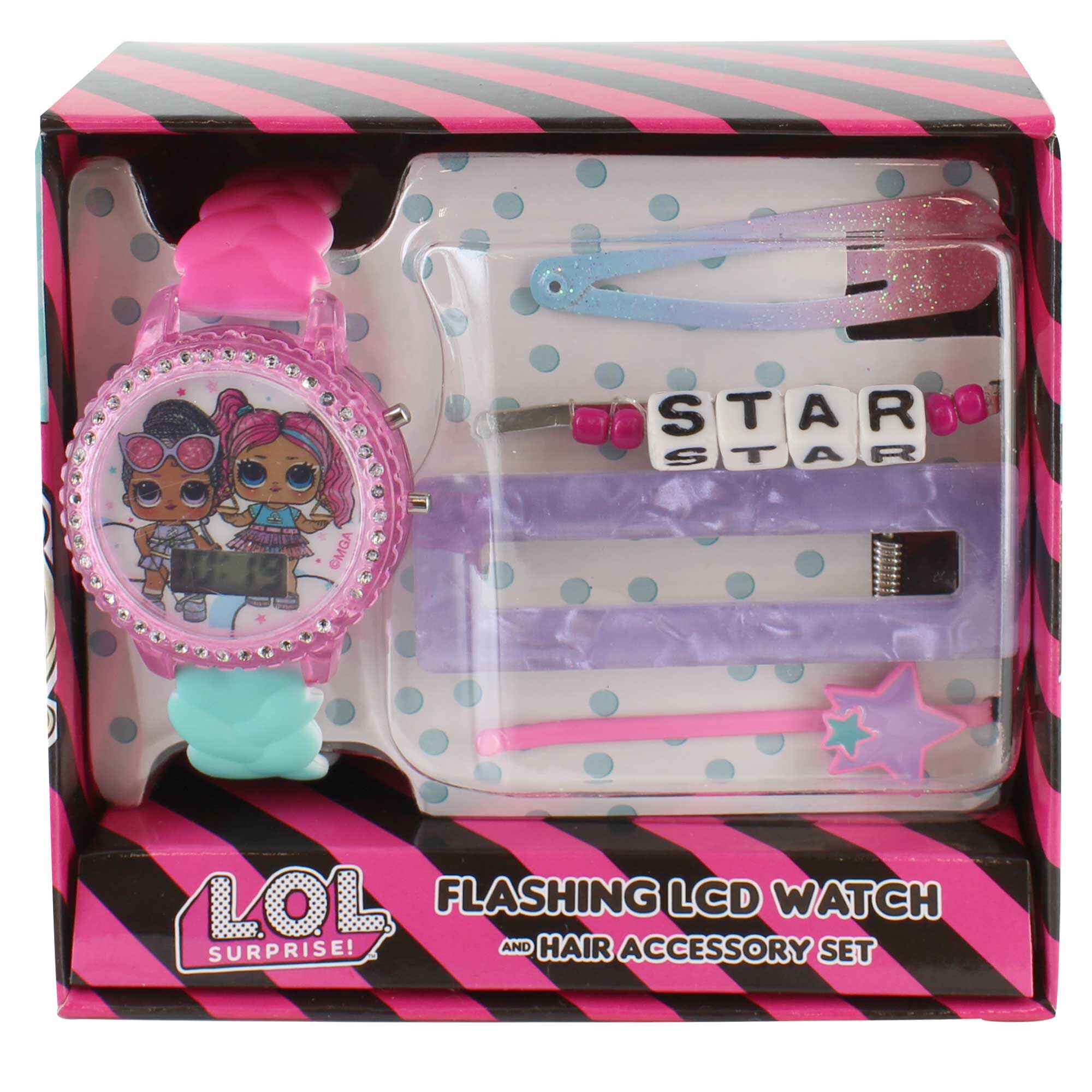 L.O.L. Surprise! Flashing Watch And Hair Clip Set Front Set View