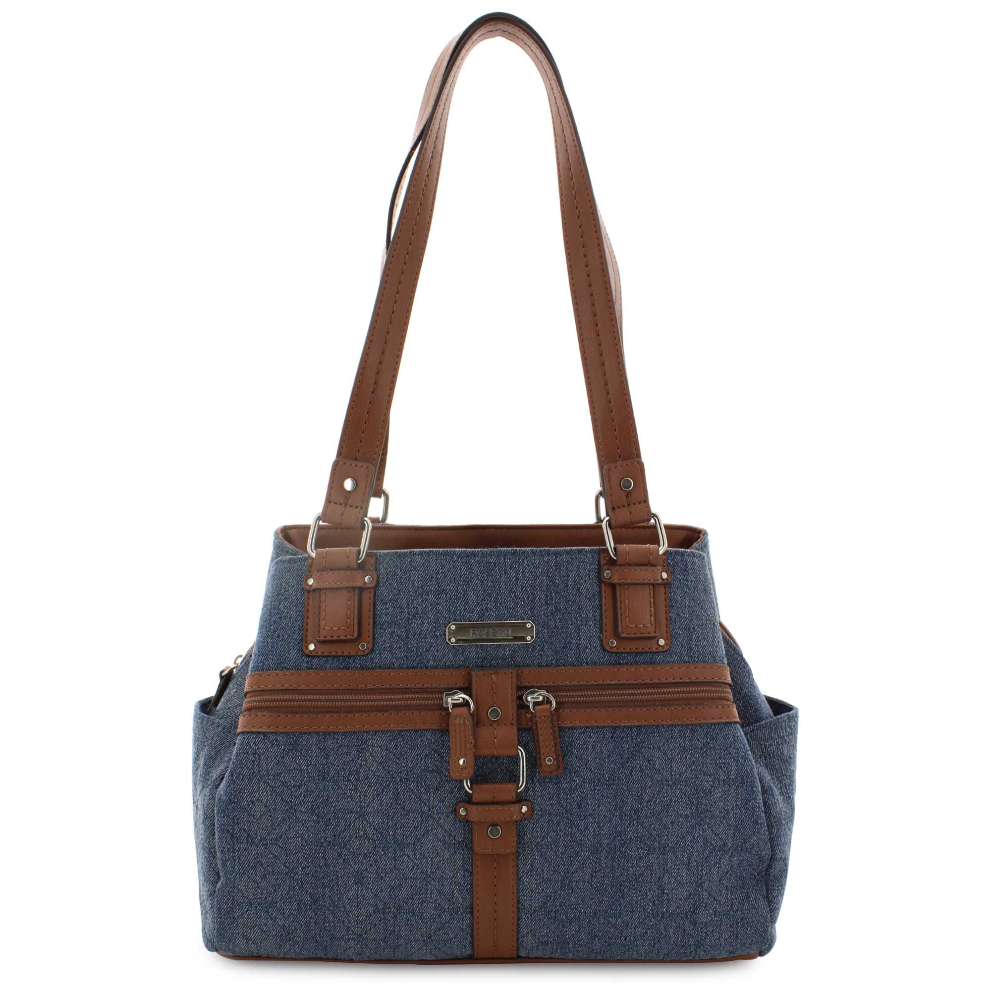 Rosetti Midtown Denim Satchel Front View