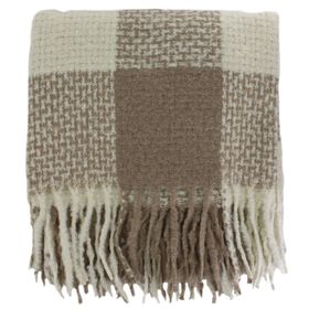 Scarves Couture Gems Soft Oblong Bold-Plaid Scarf Folded View