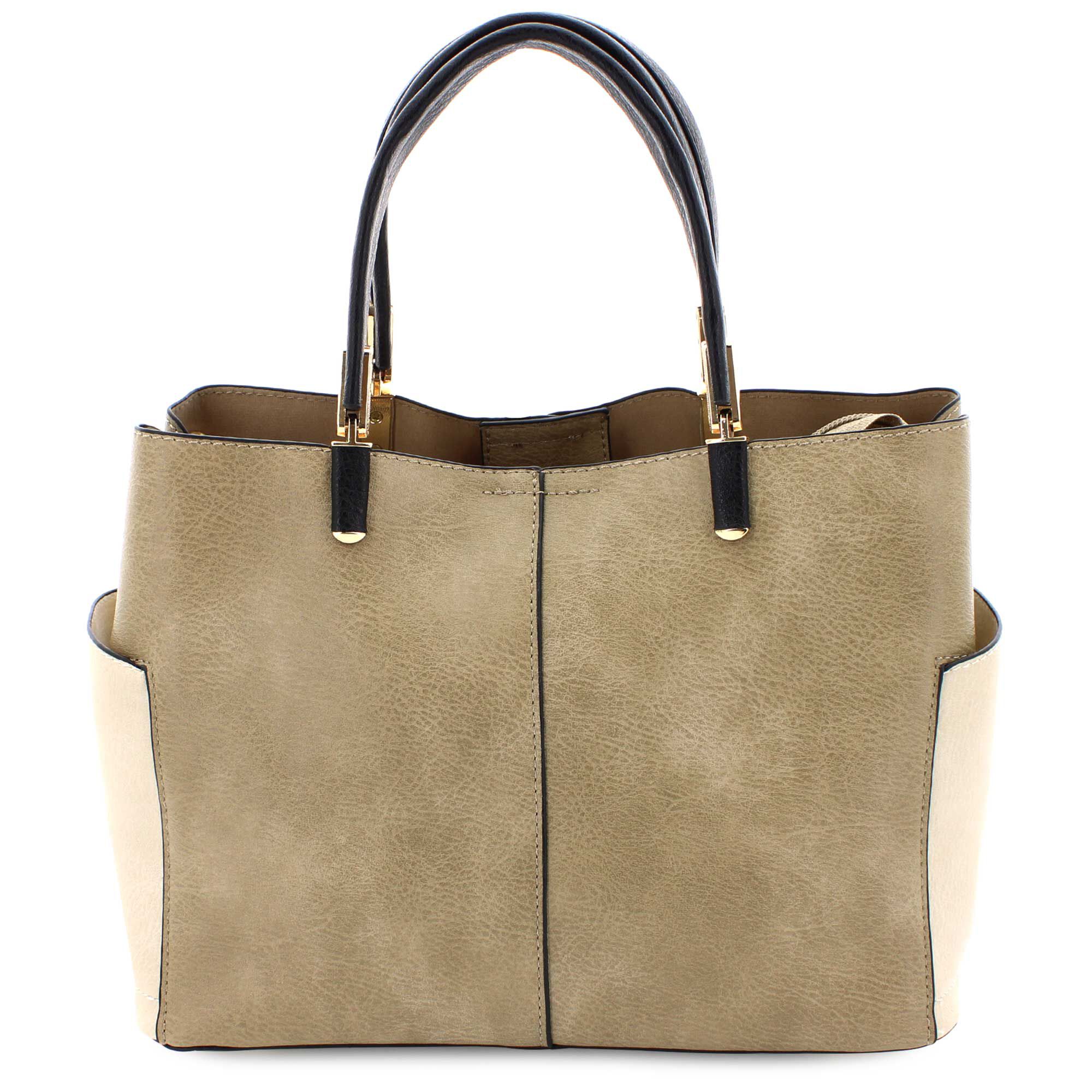 DS Bags Bruce Color-Block Satchel Front View