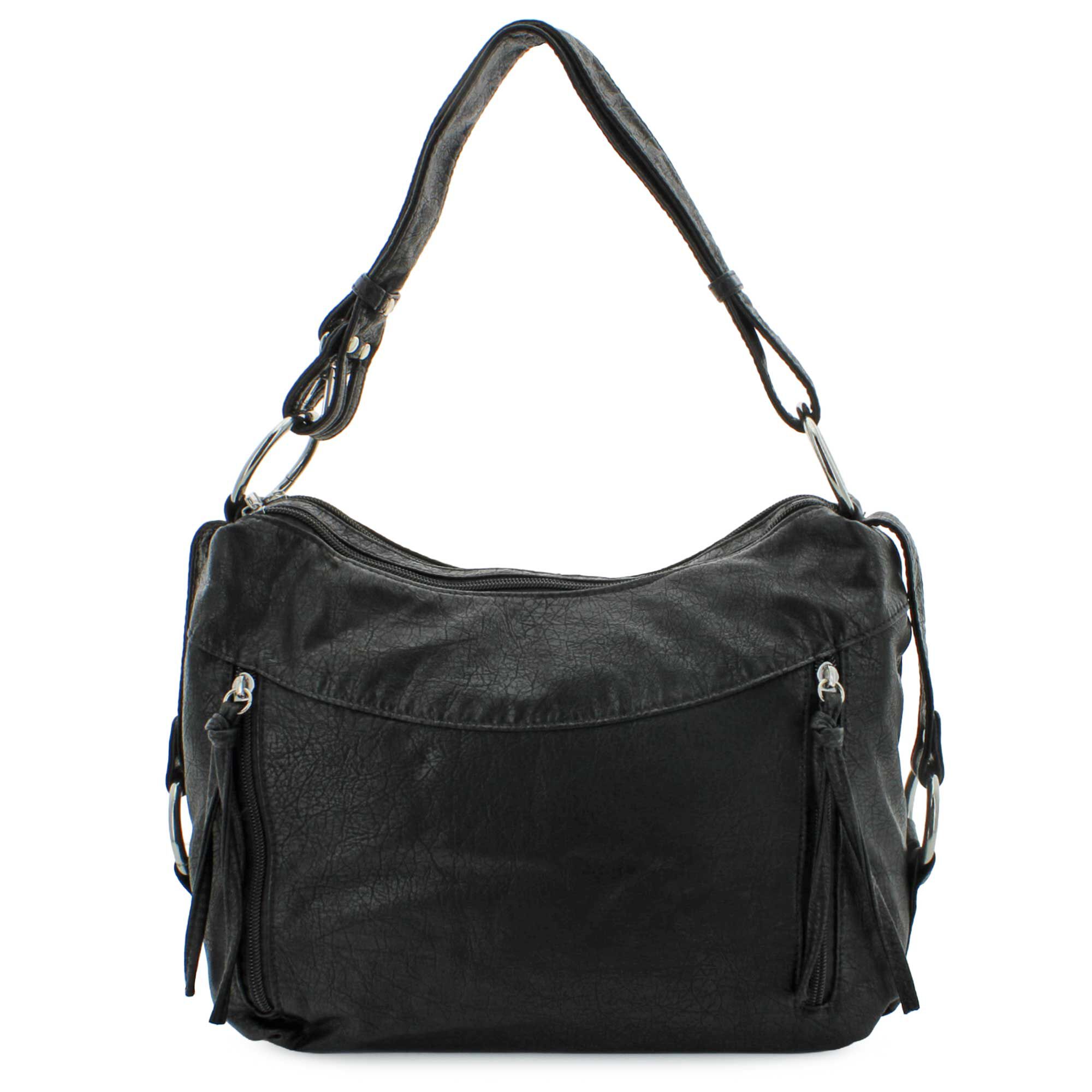DS Bags Linda Washed Hobo Front View