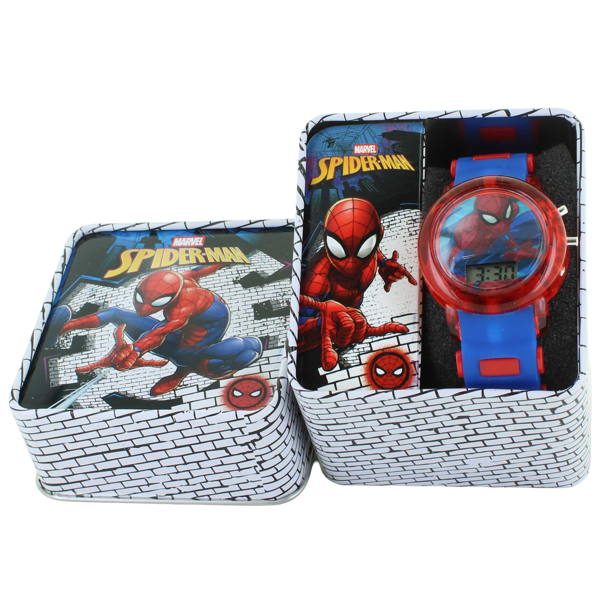 Spider-Man Digital Watch With Flashing Band Front View