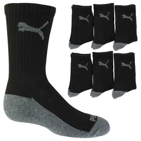 Boys' Socks Kids' PUMA Crew 6-Pair Pack Side View With Package