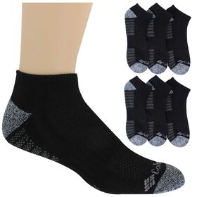 Socks Men's Columbia Athletic No-Show 6-Pair Pack Side View With Package