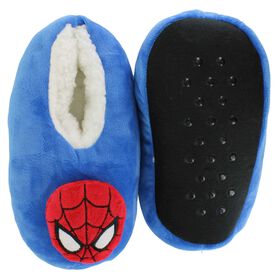  Kids' Spider-Man Slipper Socks L/XL Front and Bottom View