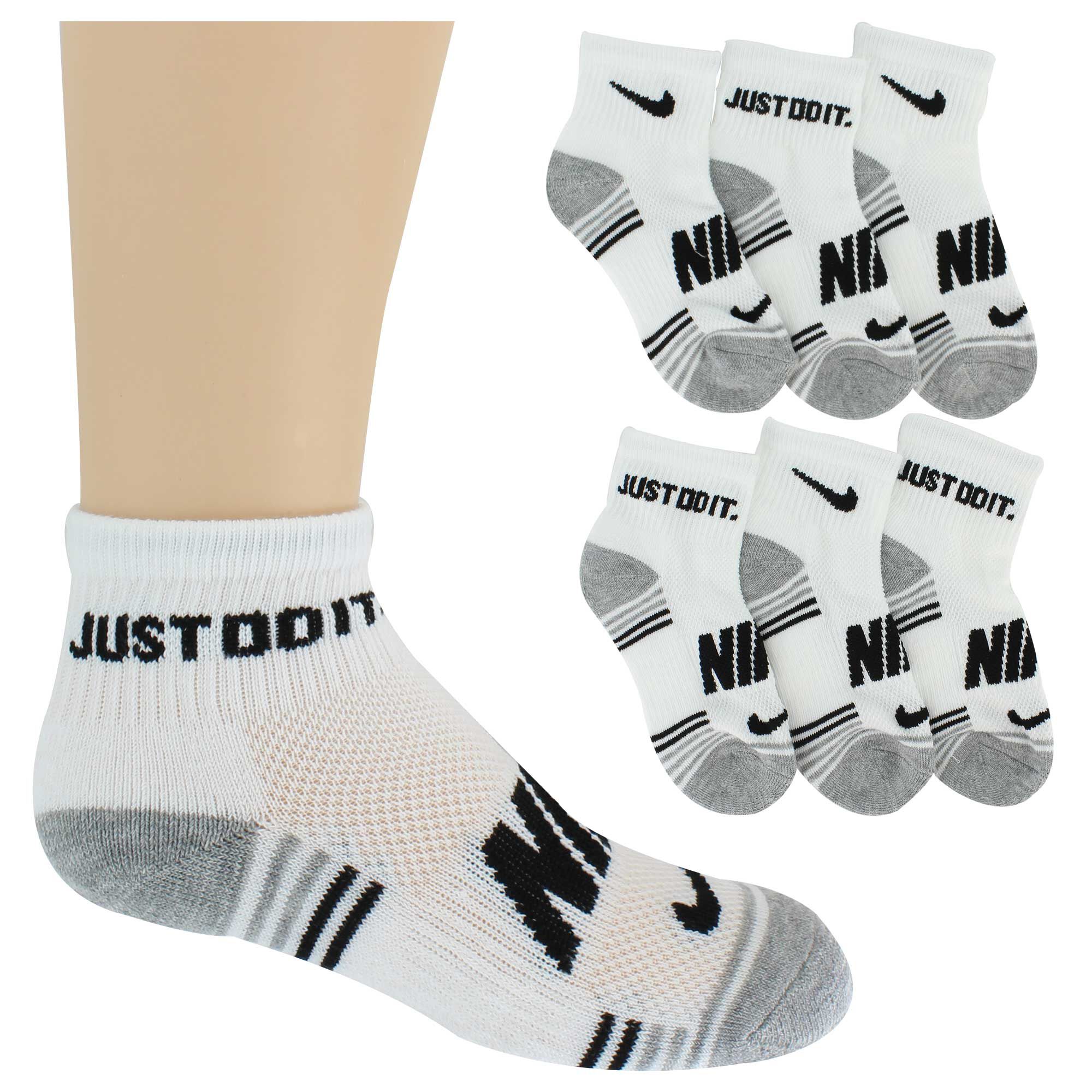 Kids' Nike Cushioned Ankle 6-Pair Pack Front Image With Pack View