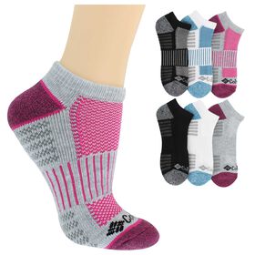 Socks Women's Columbia Athletic No-Show 6-Pair Pack Side View With Package