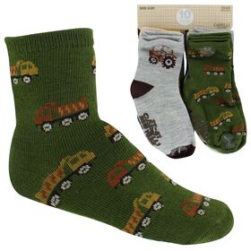 Green Shoes & Accessories Infants' Capelli Transport Crew 10 for $10 Side View With Package