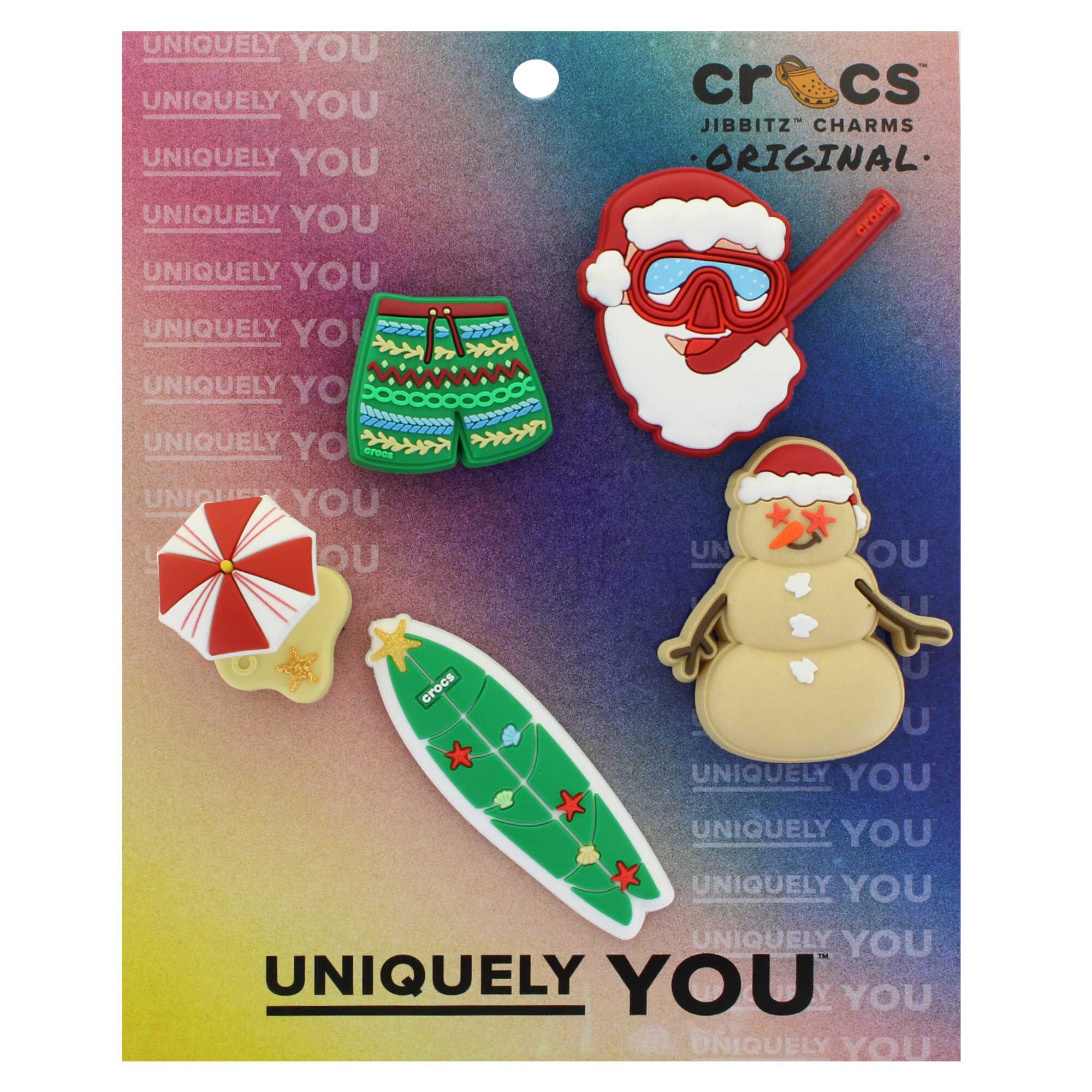 Crocs Jibbitz Holiday At The Beach 5-Pack Front Package View