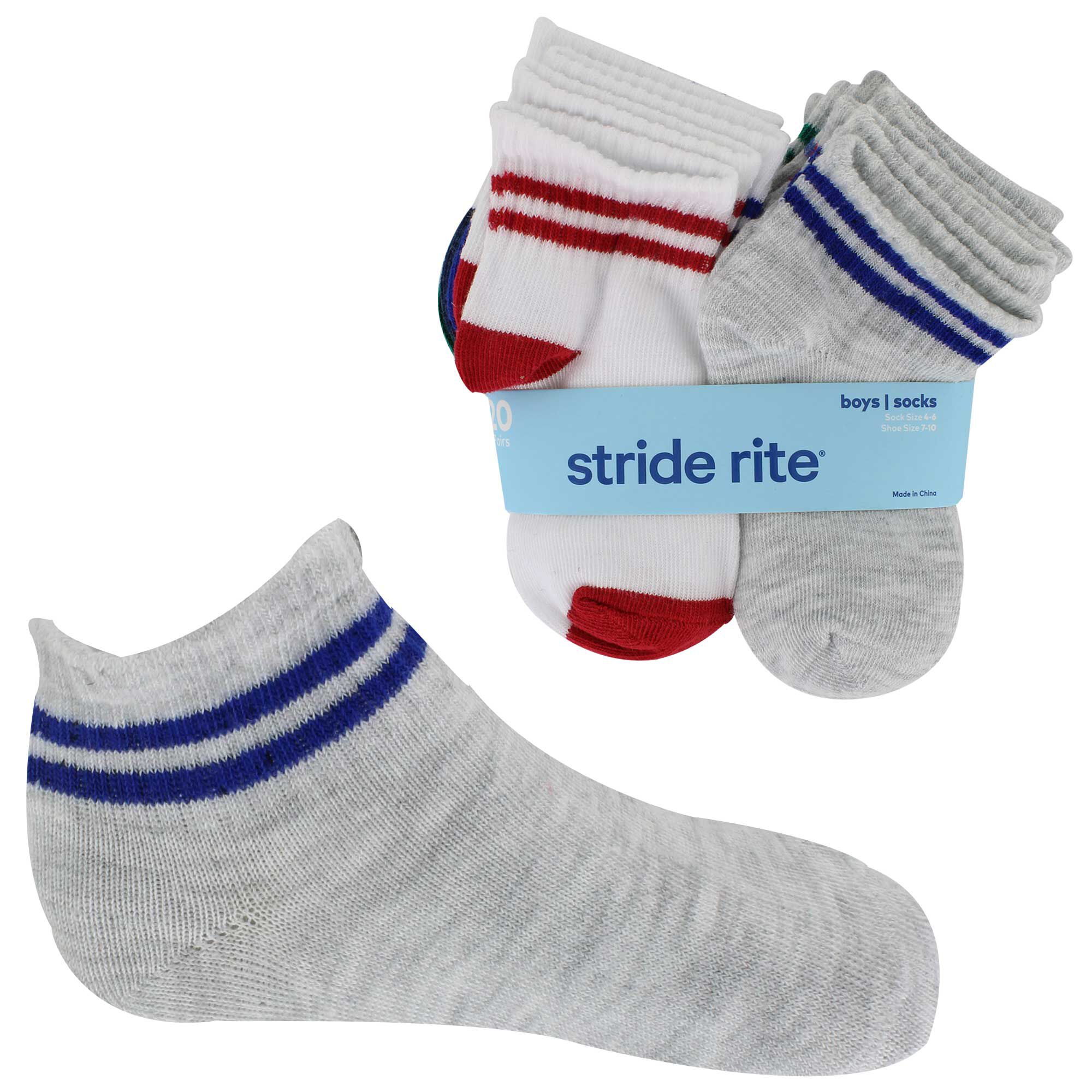 Infants' Stride Rite Striped Quarter 20 For $10 Side View With Package