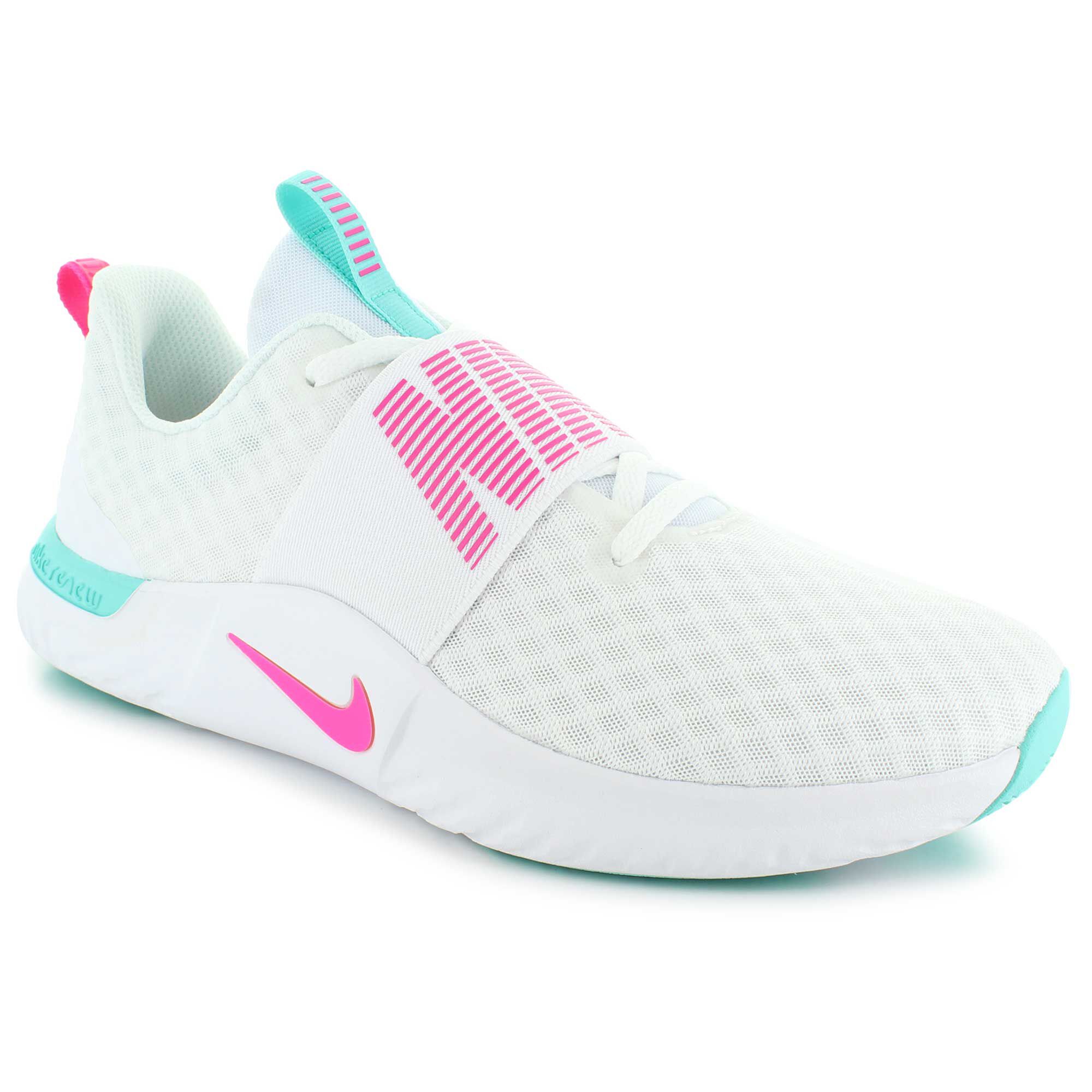 pink and white trainers