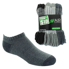 Boys' Socks Boys' Air Sports World Low-Cut 10 For $10 Side View With Package