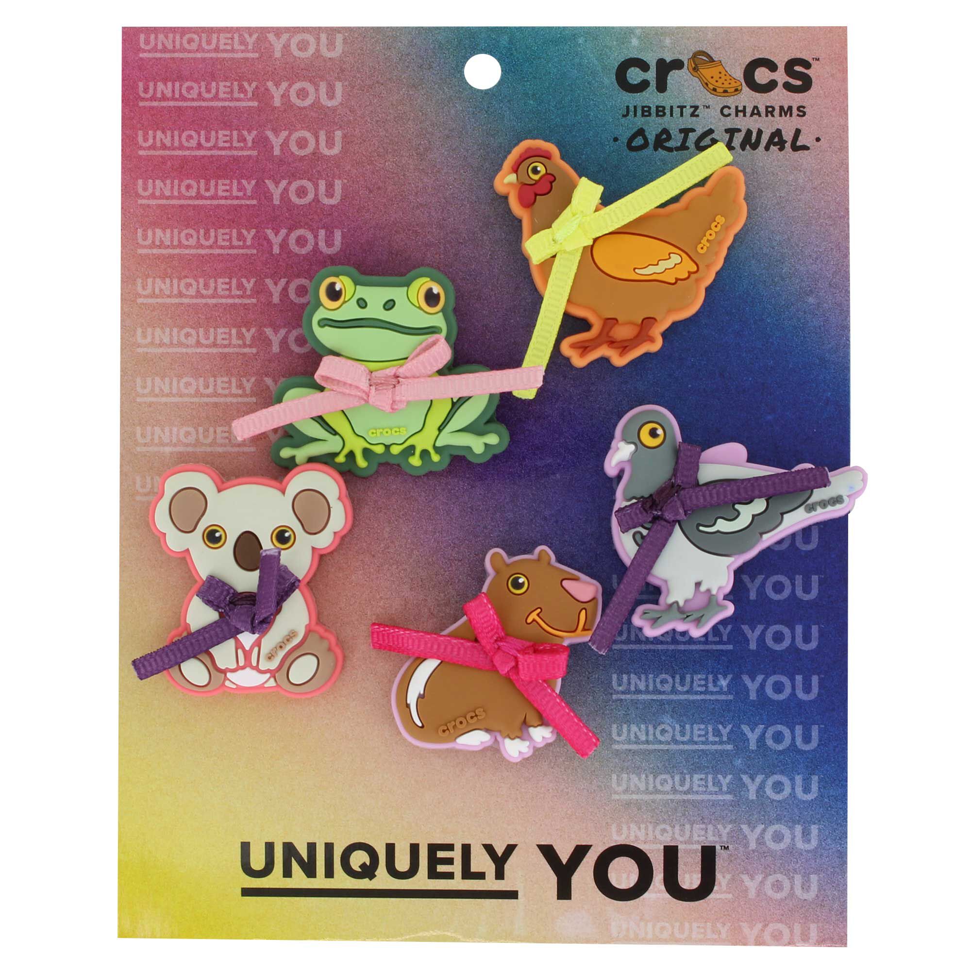 Crocs Jibbitz Coquette Animal Friends 5-Pack Front Package View