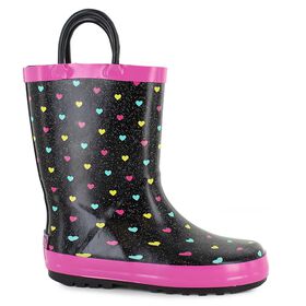 Rain and Weather Boots Northside Polka Hearts Right Side View