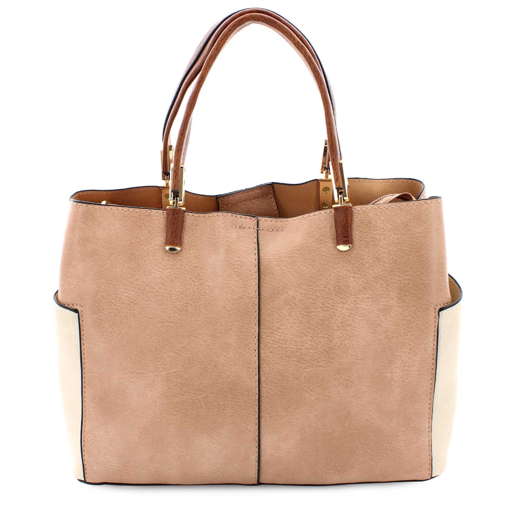 DS Bags Bruce Color-Block Satchel Front View