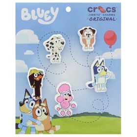 Characters & Collaborations: Shoes & Accessories Crocs Jibbitz Bluey 5-Pack Front Package View