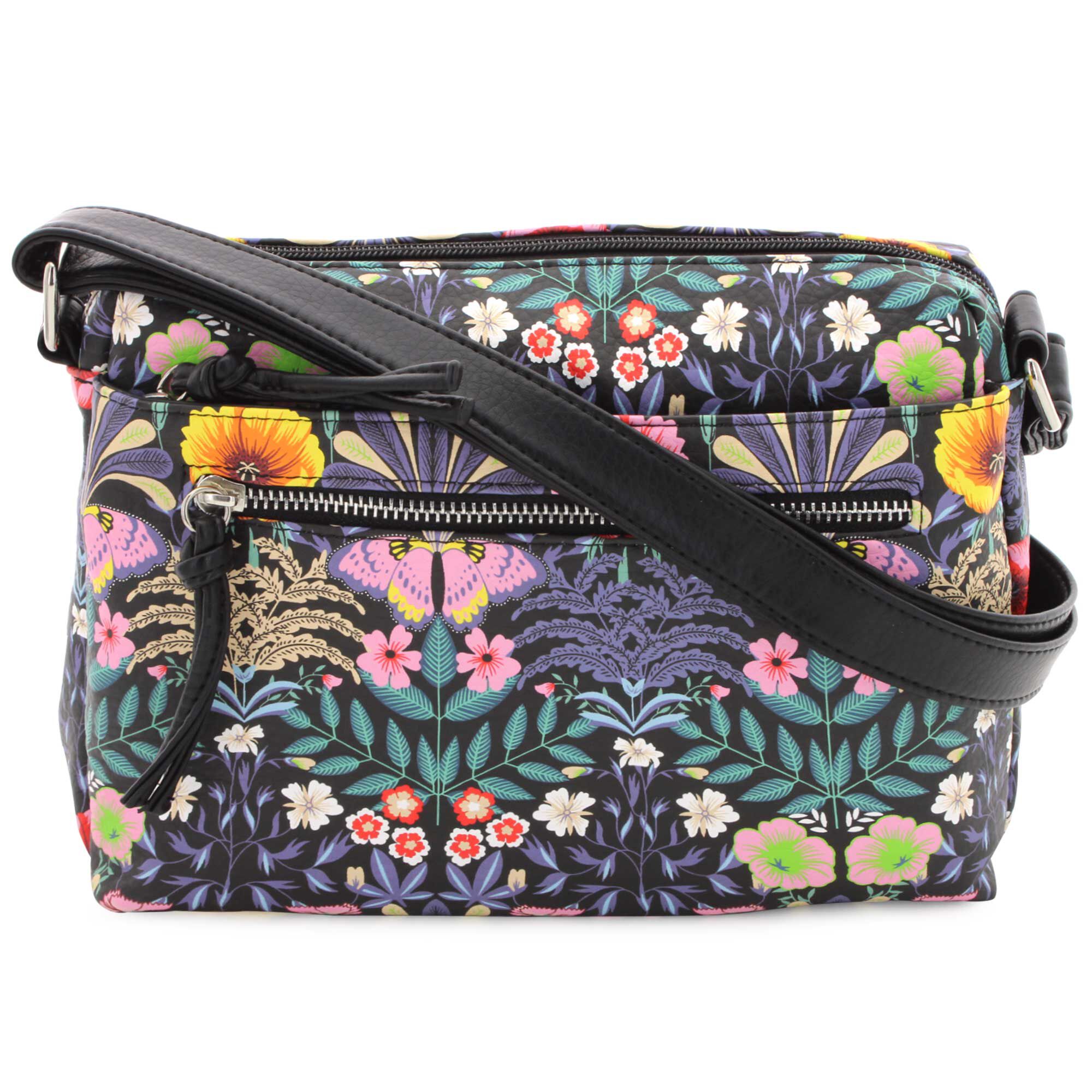 Bueno Floral Butterfly Crossbody Front View