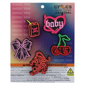 Crocs Jibbitz Crocs Jibbitz Lights Up Neon Sign 5-Pack Crocs Jibbitz Lights Up Neon Sign 5-Pack, Multi-Color, hi-res