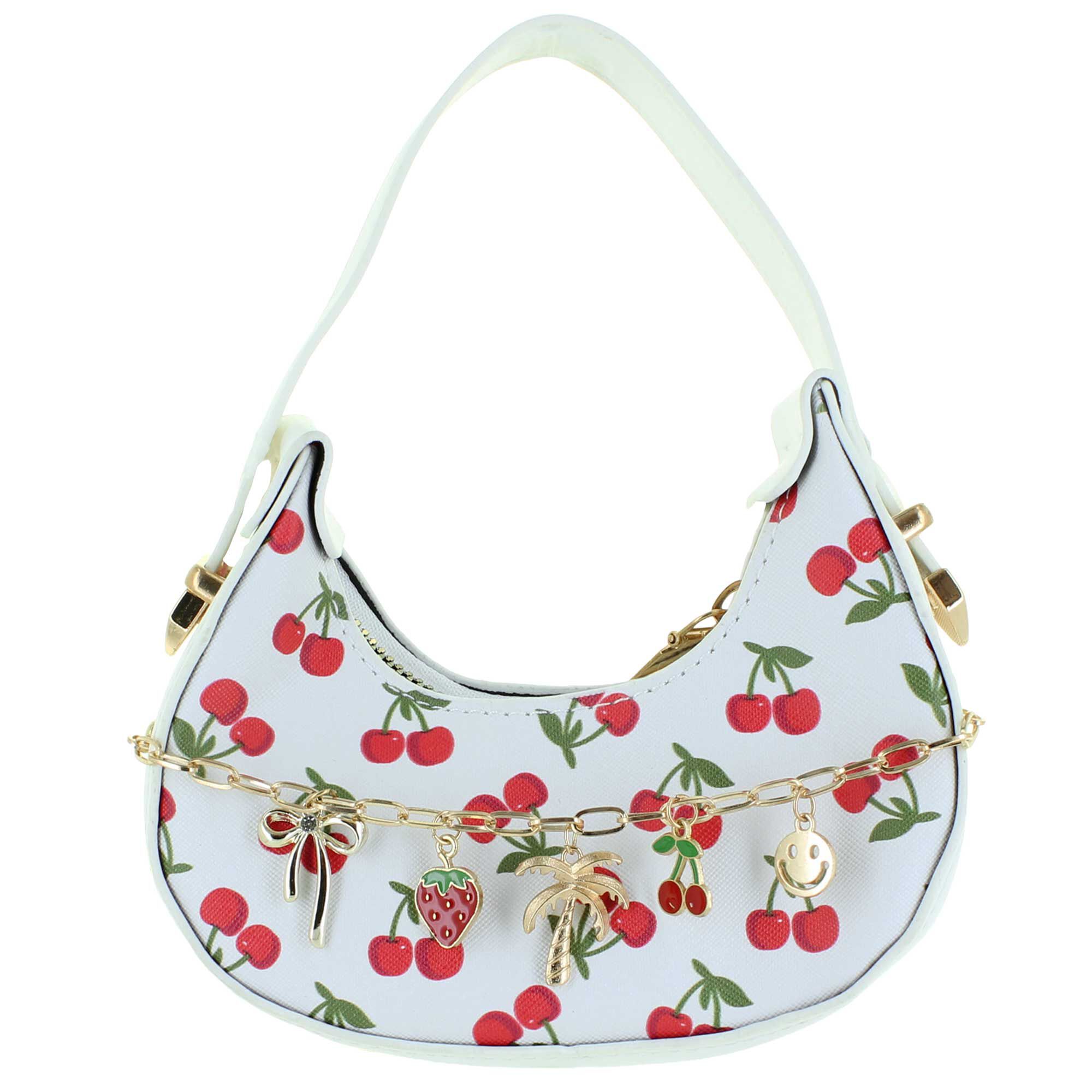 a little obsessed Cherry Mini Bag & Bag Charm Front View