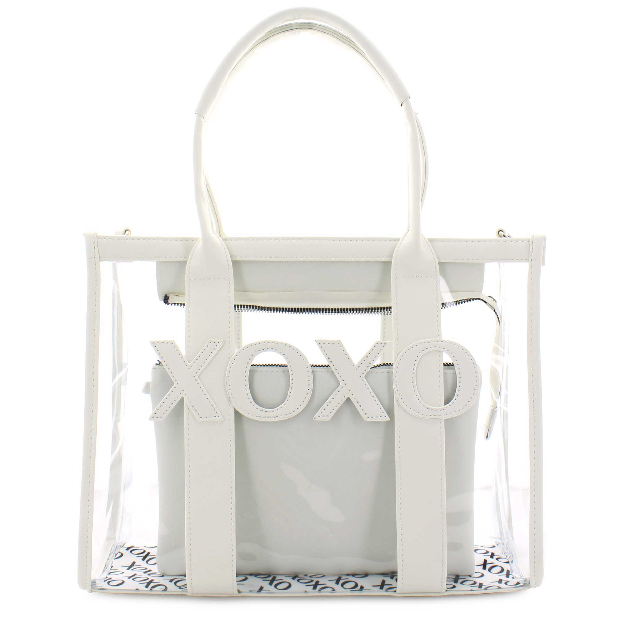 XOXO Paxton Clear Tote With Matching Wristlet Front View