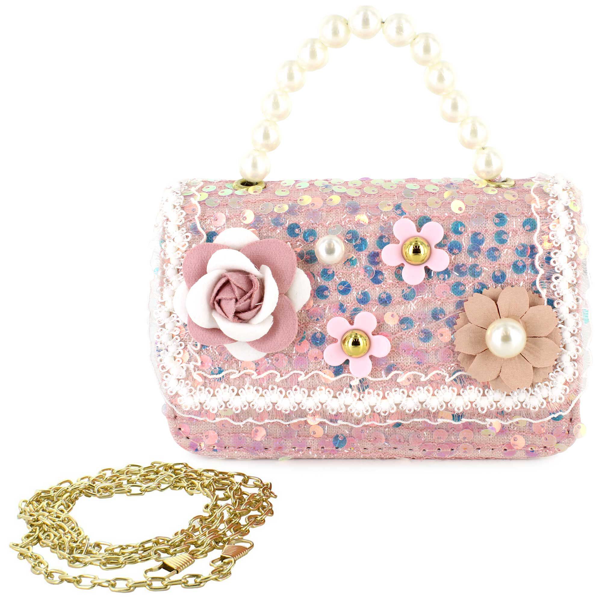 Willow & Ruby Sequin Floral Mini Bag Front View
