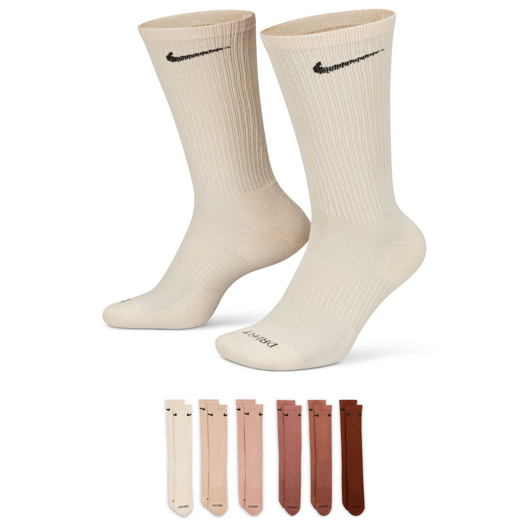 Women's Nike Everyday Cushioned Crew 6-Pair Pack Side View With Package