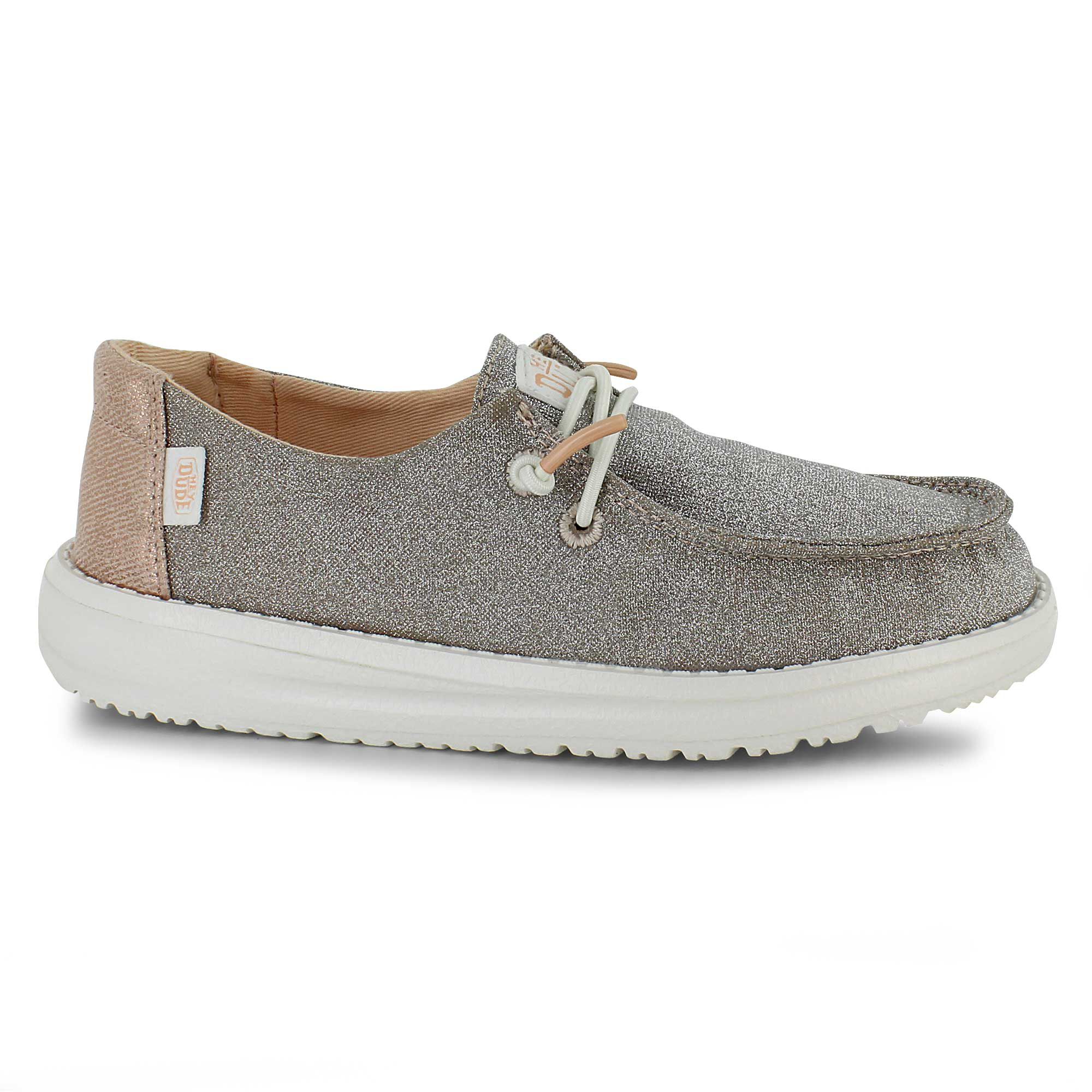 HEYDUDE Wendy Youth  Metallic Glitter Right Side View