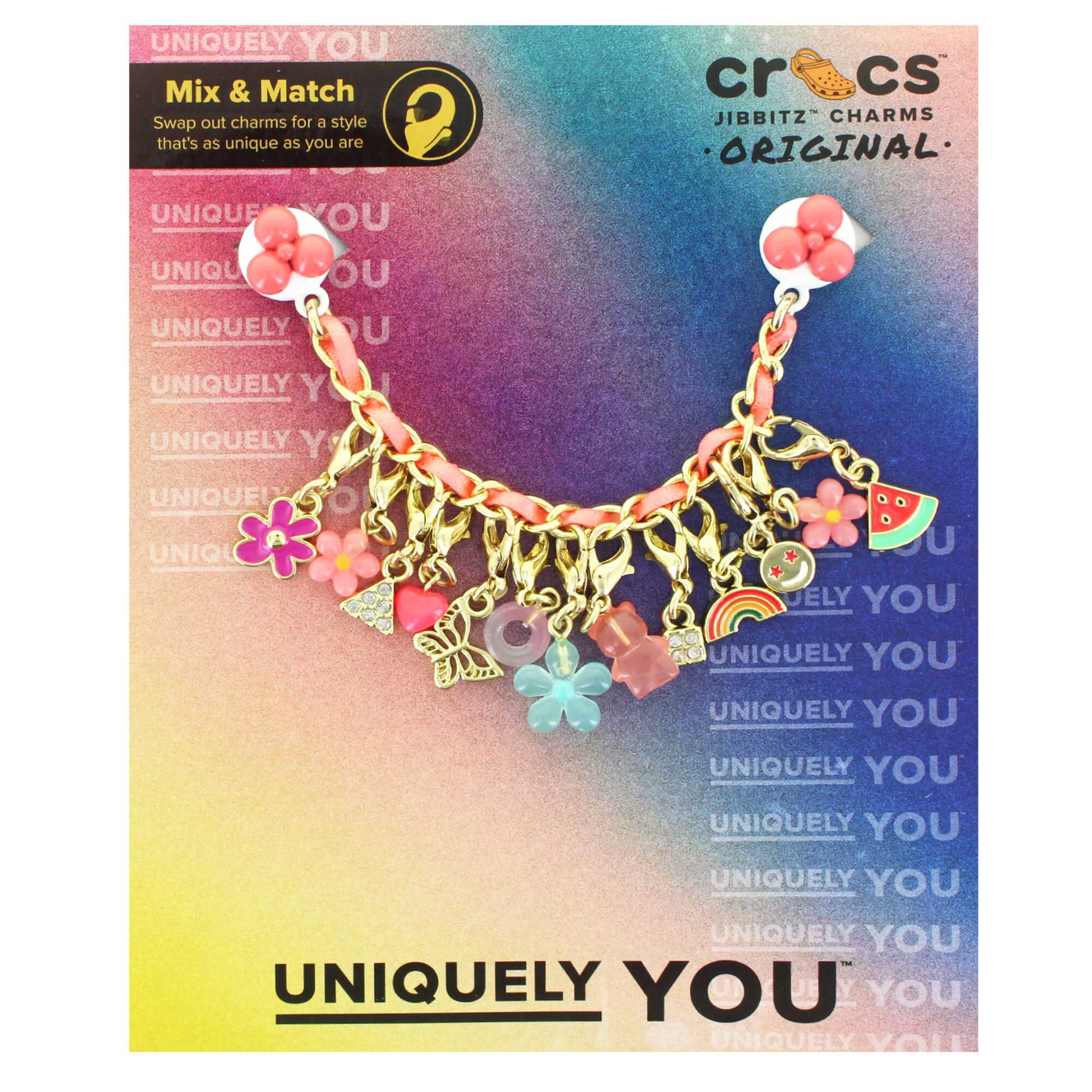 Crocs Jibbitz Pink Adjustable Charm Chain Front Package View